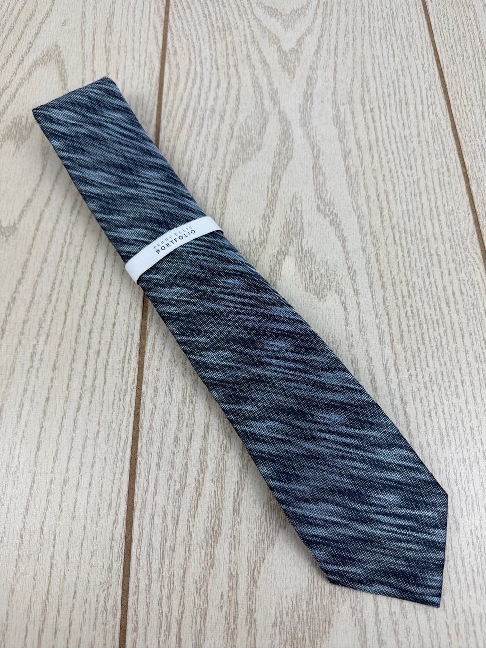 845 Perry Ellis Portfolio Men's Tie Namin Abstract fl_147 Blue $55 Polyester